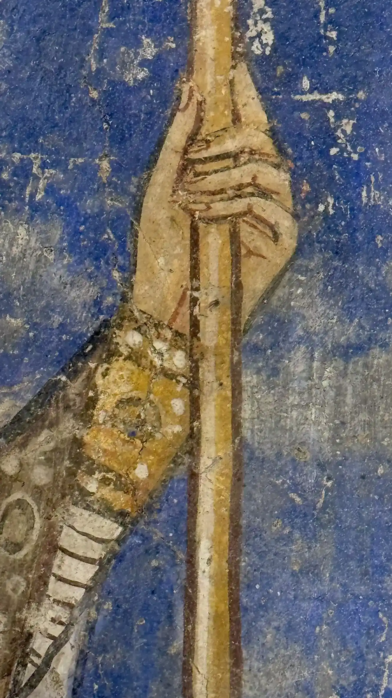 Hl. Romanus, der einen Stab in seiner linken Hand hält.