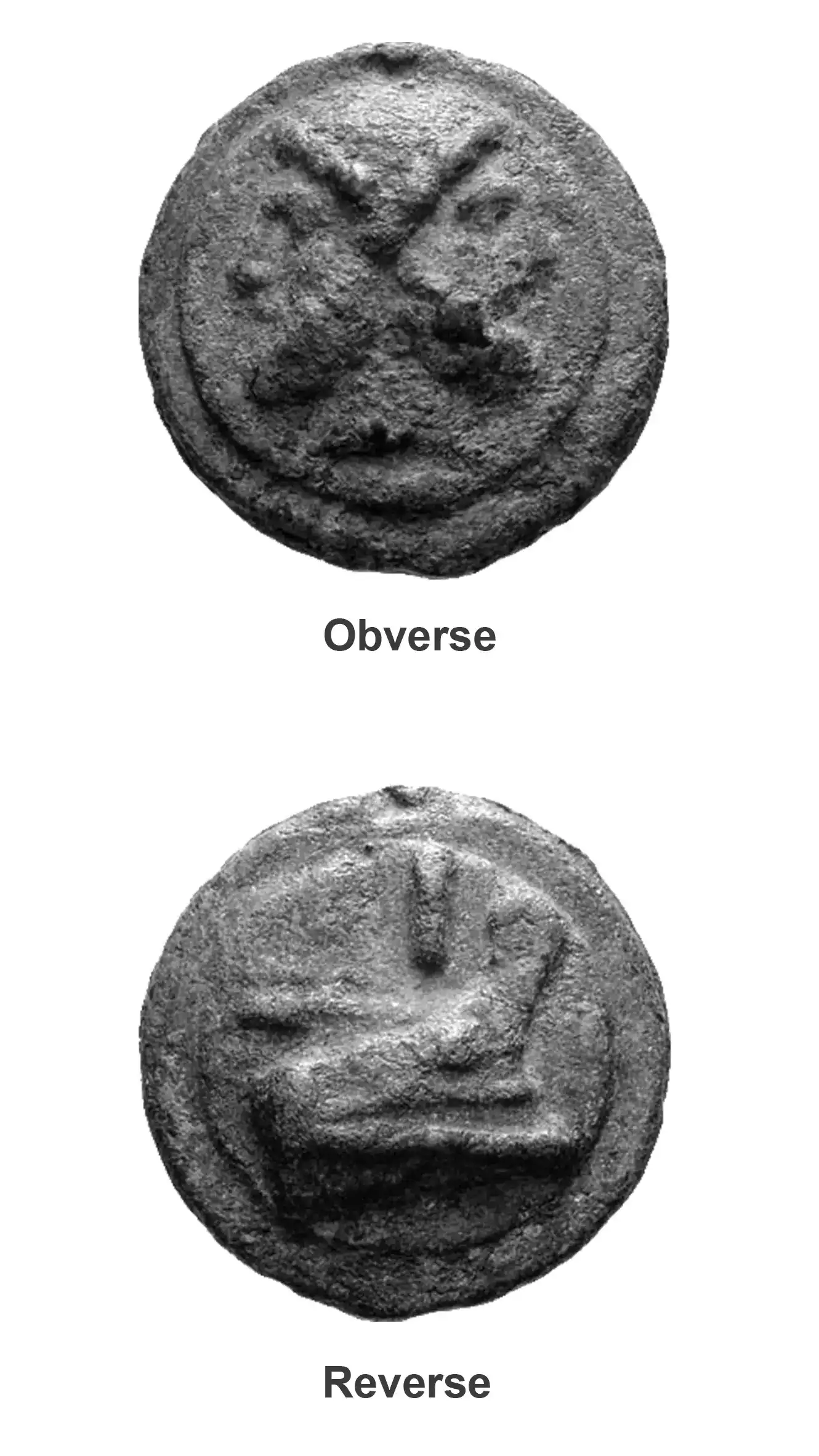 Early Roman Republic bronze coin (c. 240-225 BCE)