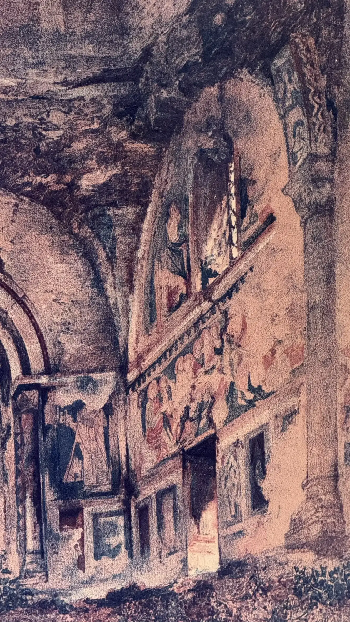 Ruinen des Bergfrieds, Zustand um 1890