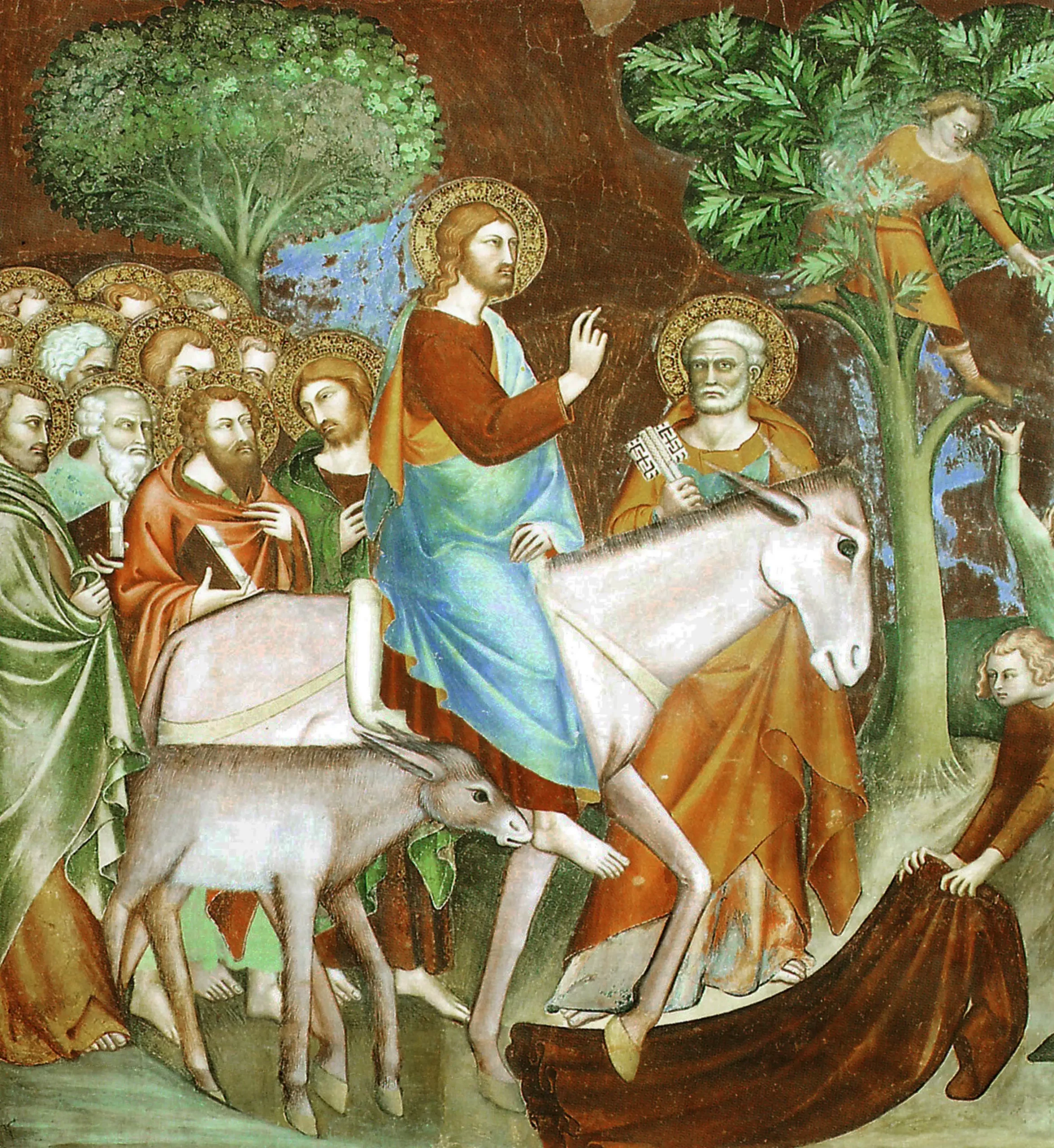 Jesus on His Way to Jerusalem | Lippo Memmi | Fresco | 14th C. | PDM 1.0