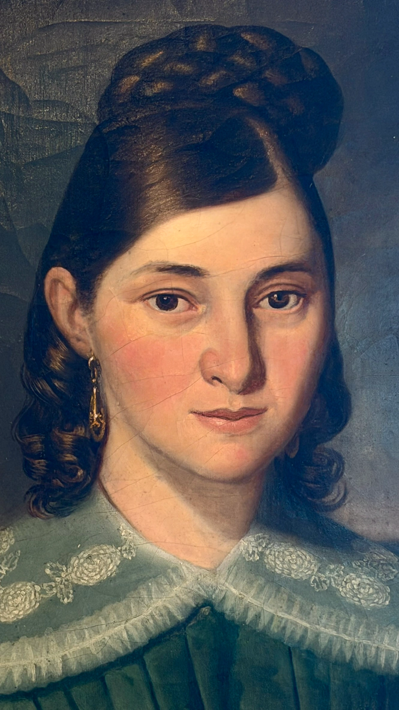 Mädchenbildnis, 1836 | Eitempera auf Leinwand; Widmungsgedicht auf der Rückseite