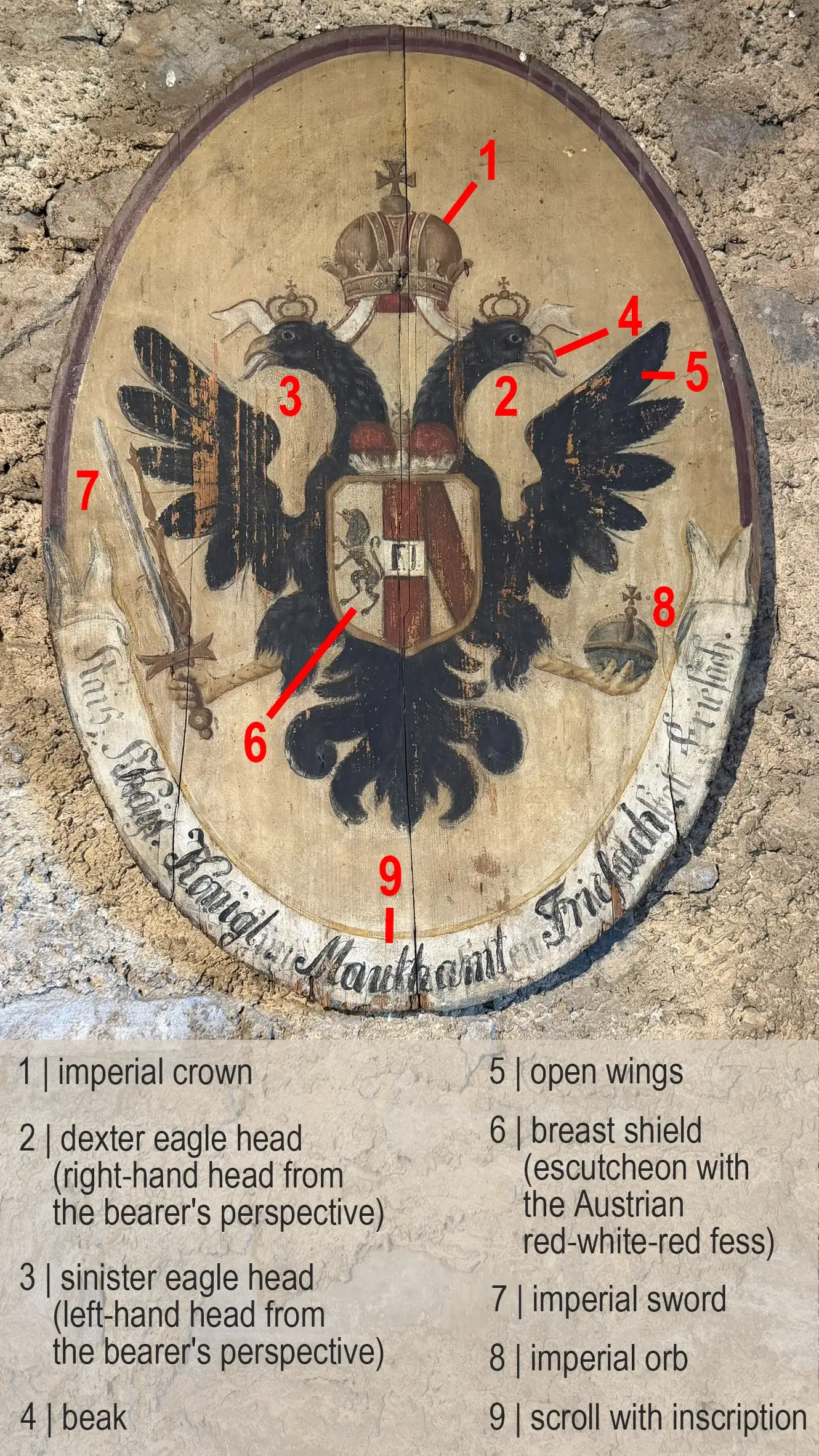 Imperial-Royal Toll Sign of Friesach with Coat of Arms