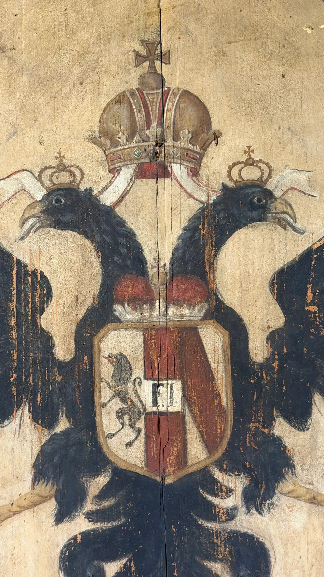 The crowned Imperial double-headed eagle bears the Imperial-Royal coat of arms.