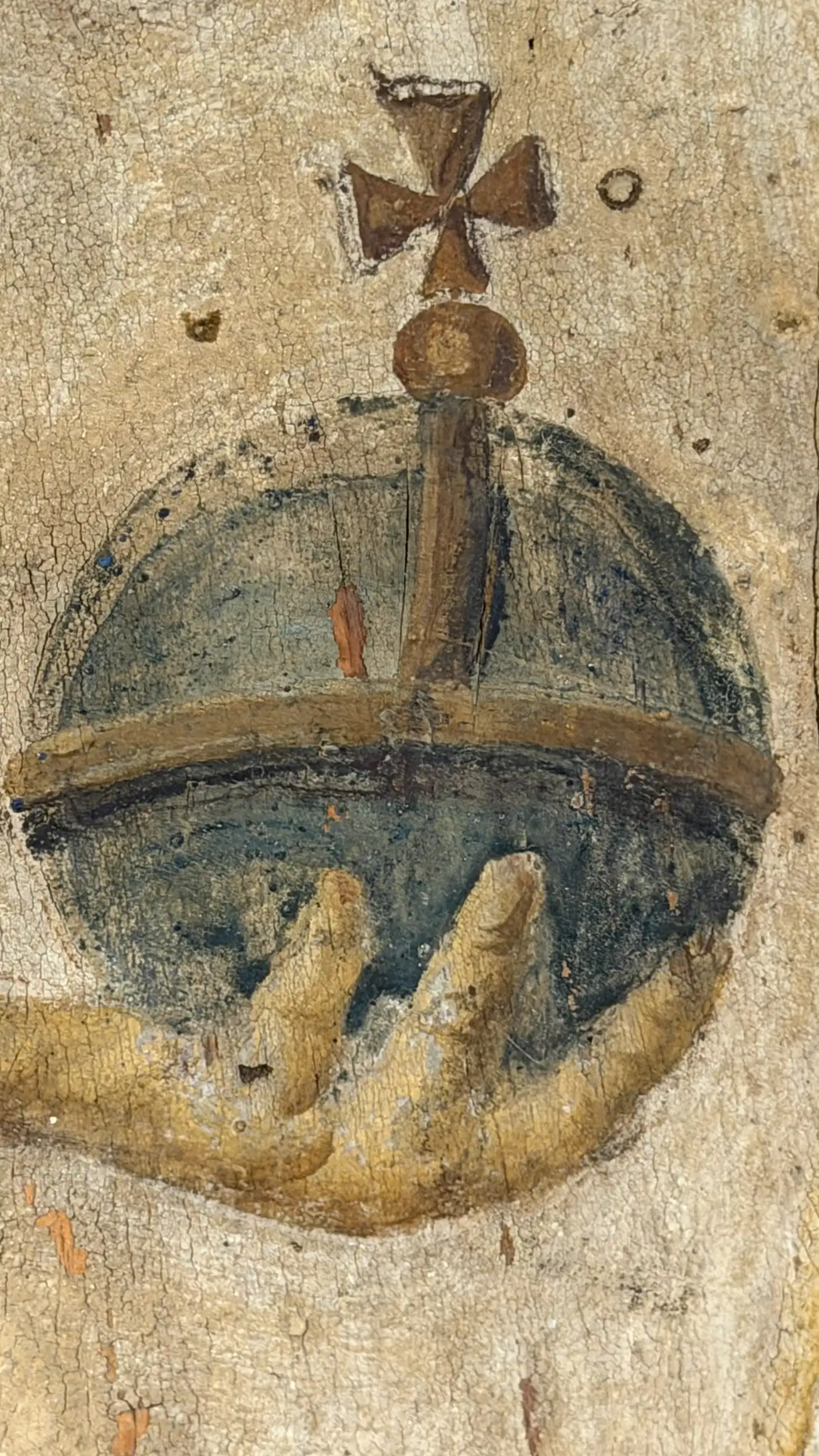 The Imperial Orb and Cross represent imperial sovereignty.